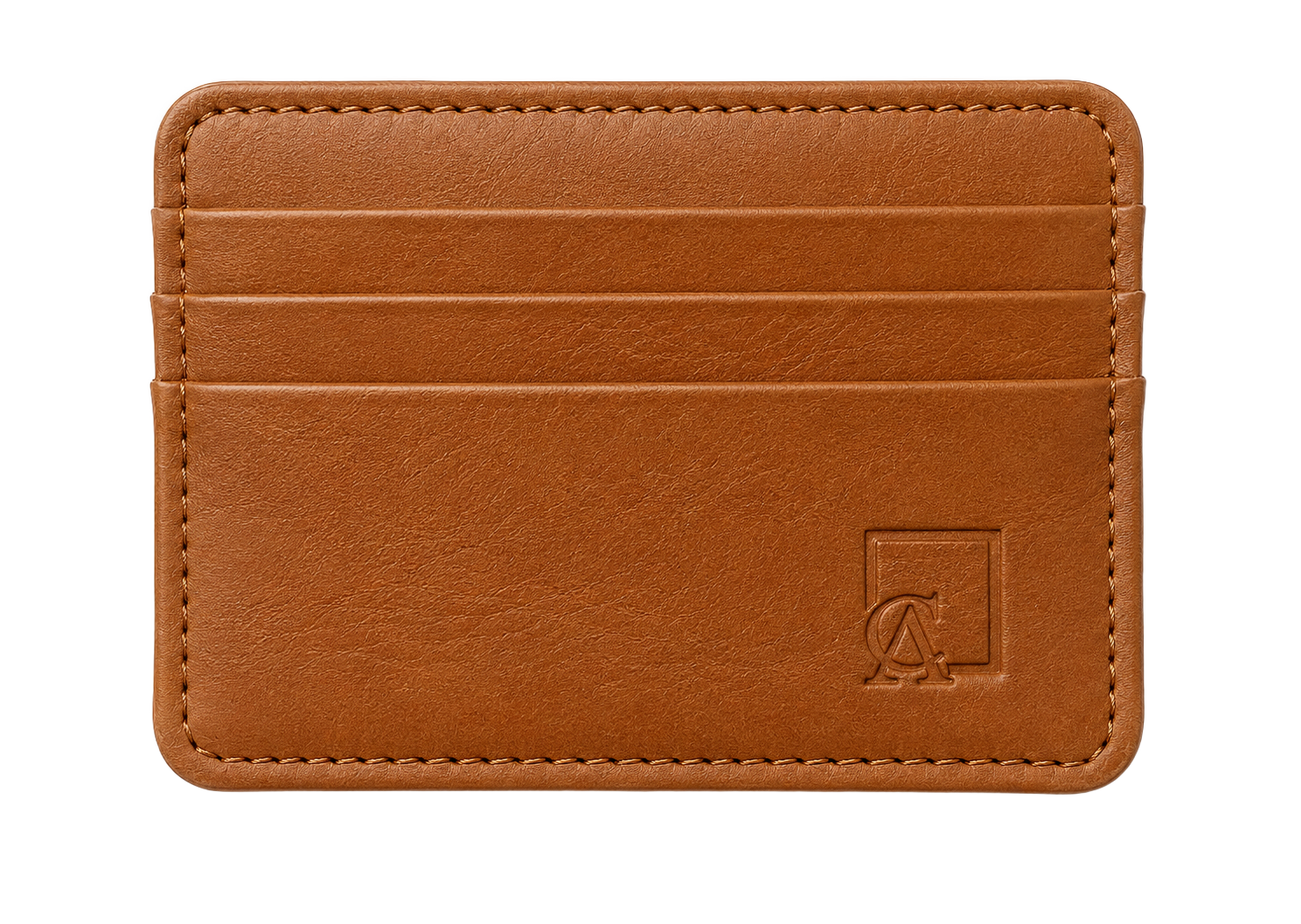 Minimalist Leather Card Holder — Brown